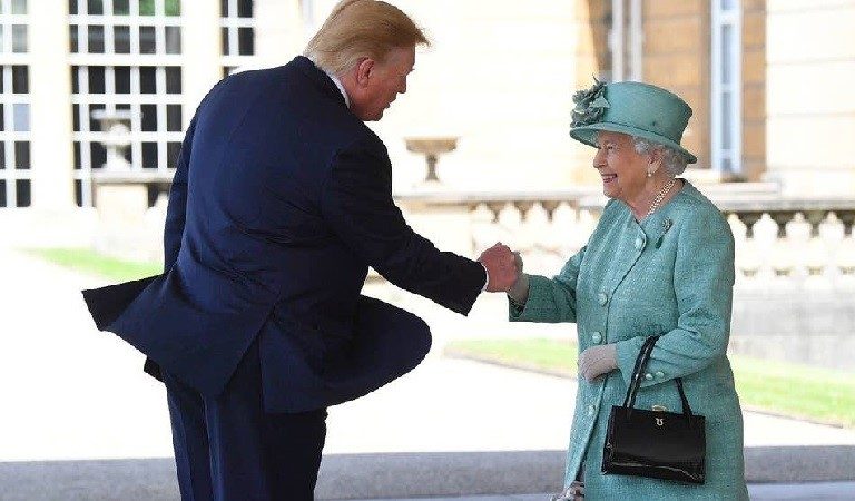 Trump Just “Fist Bumped” The Queen Of England During Awkward Exchange