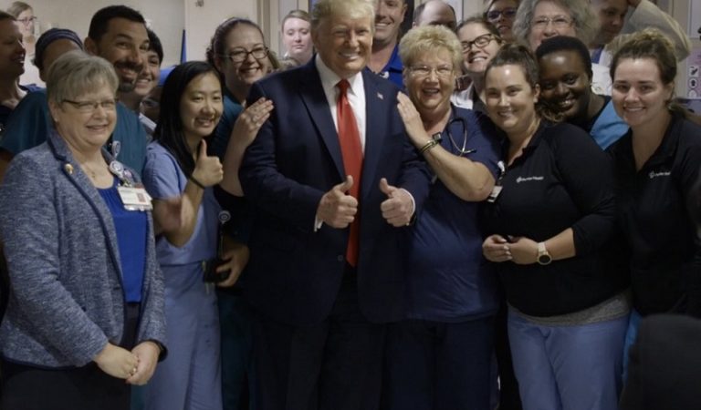 White House Released Photos Of Trump At Dayton Hospital To Show He Was Treated Like A “Rock Star”