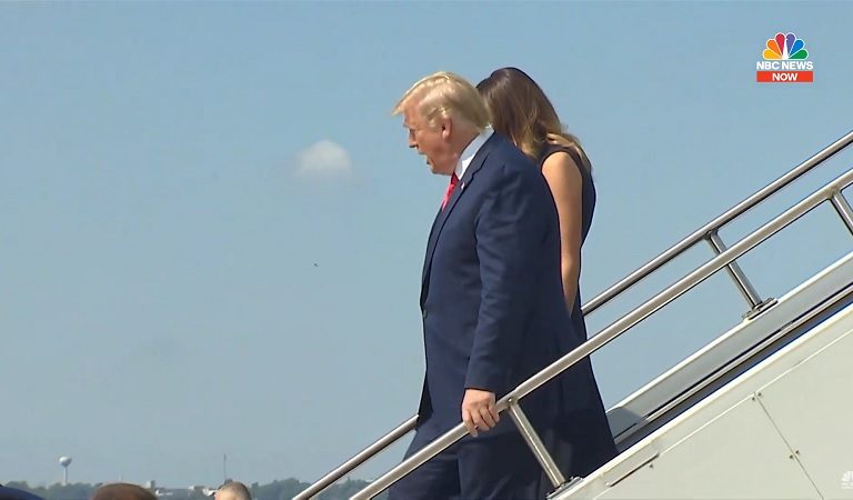 Twitter Reacts To Photo Of Cash Hanging Out Of Trump’s Pocket As He Boards Air Force One: “This Picture Is A Perfect Metaphor For His Presidency”