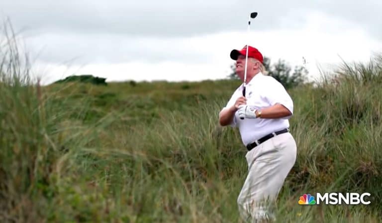 Someone Caught A Pic Of Trump At His Golf Course And Social Media Seemed To Think He’s Not Well