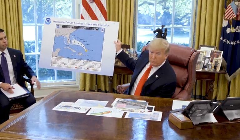 Trump Gave Hurricane Briefing With Altered Map That Falsely Shows Dorian Heading Toward Alabama