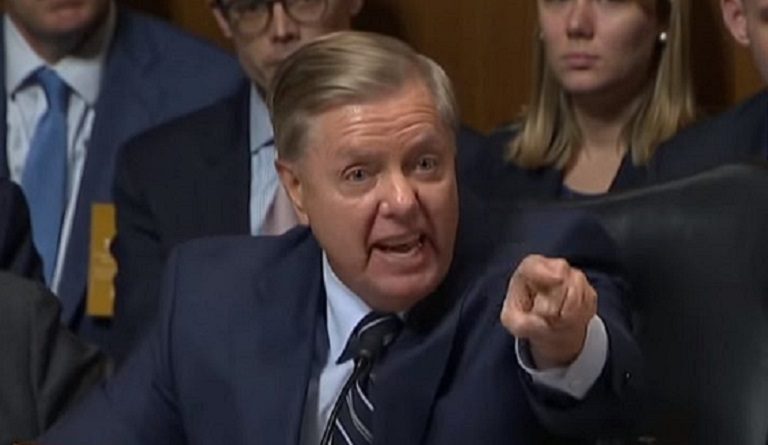 Watch Lindsey Graham Swear After Reporter Asked Him About His Anti-Impeachment Stance