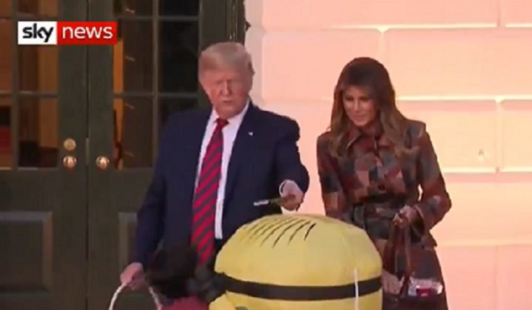 Watch As Trump Appears To “Prank” A Kid During White House Halloween Celebration
