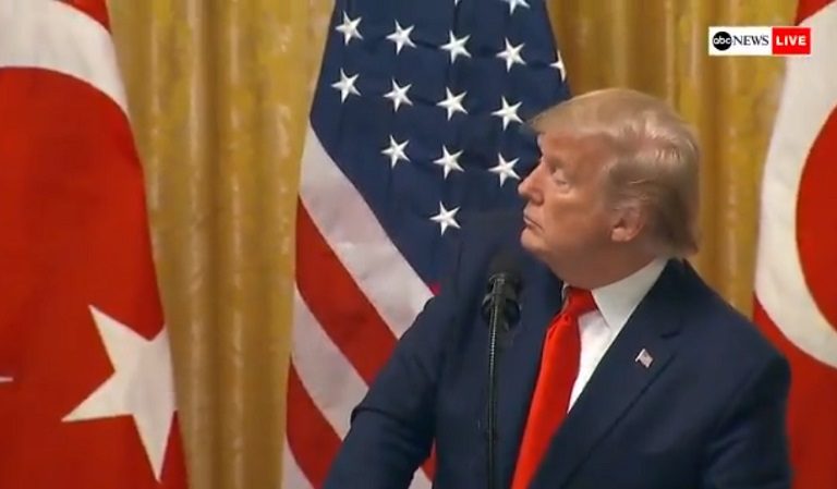 Watch As Trump Tells Turkish President To Take Questions From “Friendly Reporters” While Meeting With The Press