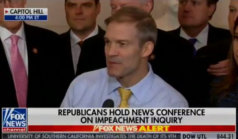 Jim Jordan Has A Freudian Slip, Appears To Call Trump Administration “Our Administration”