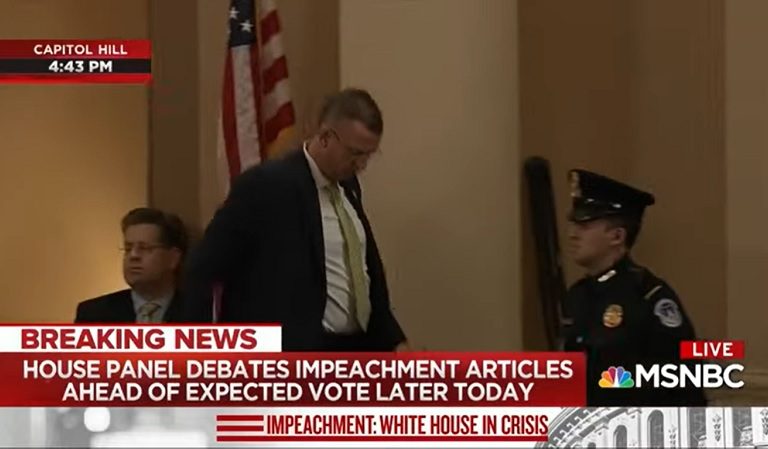 Watch GOP Lawmaker Storm Out Of Impeachment Debate After Dems Read Reports Into Record Showing Ukrainians Died While Trump Withheld Aid