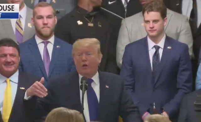 Watch LSU’s Players Faces As Trump Turns The Tigers White House Event Into A Campaign Rally About Himself