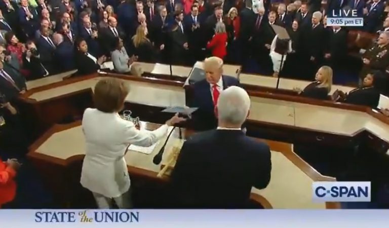 Nancy Pelosi Tried To Shake Trump’s Hand During State Of The Union, But POTUS Seemed To Refuse