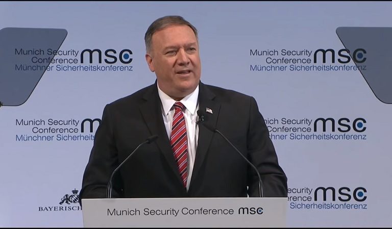 Pompeo Gave Speech At Munich Conference Where He Bragged About Trump’s Achievements, Was Greeted With Silence From The Crowd