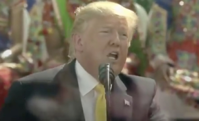 Video Clip Appears To Show People Leaving India Rally While Trump Is Still Speaking