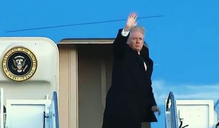Internet Responds To Video Of Trump’s Hair Flapping In The Wind: “His Hair Parted Like The Red Sea”