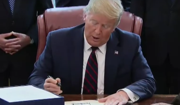 Report Claims Trump Is Vainly Demanding His Own Signature Be On Every Stimulus Check Sent Out To Americans