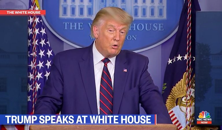 Trump Seemingly Gets Annoyed At Reporter Who Refuses To Take His Mask Off While Trying To Question The President