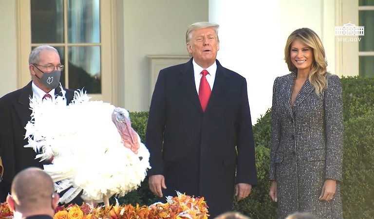Reporter Asks Trump If He Plans On Pardoning Himself During Thanksgiving Event