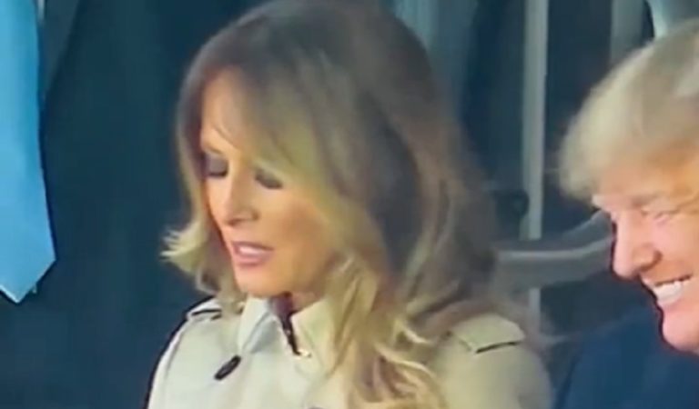 Melania’s Face Appeared Absolutely Disgusted While Standing Next To Her Husband During The World Series