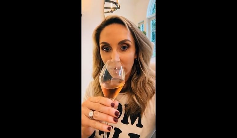 Lara Trump Posts Video Of Her Drinking Trump Wine While Her Daughter Is Screaming Beside Her And Social Media Takes Her Parenting Skills To Task