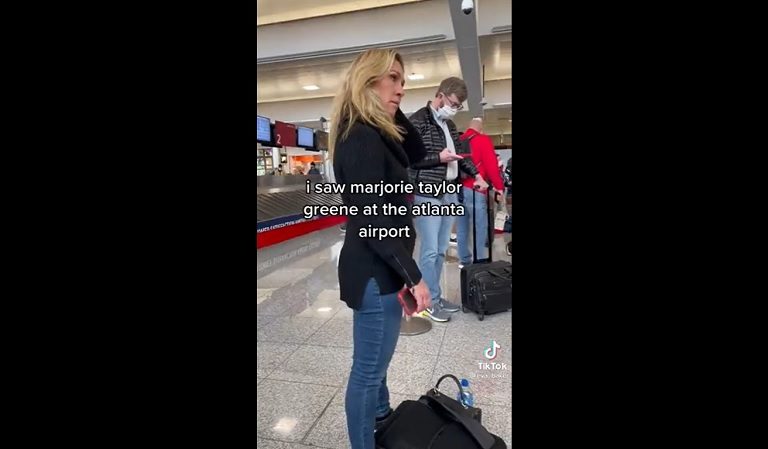 MTG Caught On Video Getting Trolled By A Passenger At Georgia Airport And Greene Looked Extremely Uncomfortable