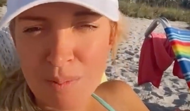While On The Beach In Florida, Kayleigh McEnany Took To Social Media To Say AOC Has “Such Audacity” To Vacation In FL After Criticizing Ron DeSantis