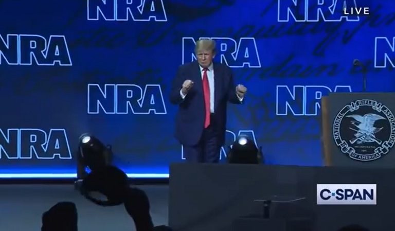 Trump Does A Little Dance After Reading Uvalde Victim’s Names During NRA Convention