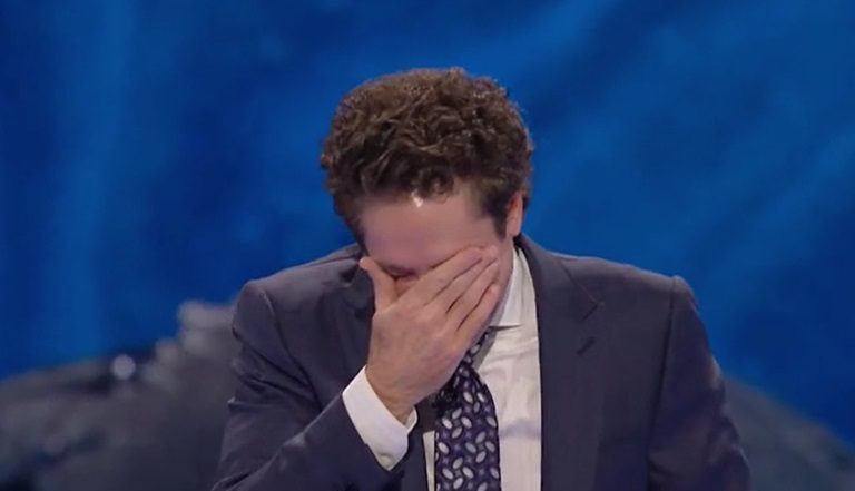 Joel Osteen Broke Down In Gag-Inducing Tears While Bragging To His Congregation That The $100M Loan To Convert NBA Stadium Into His TX Megachurch Was Paid Off After Only 19 Years