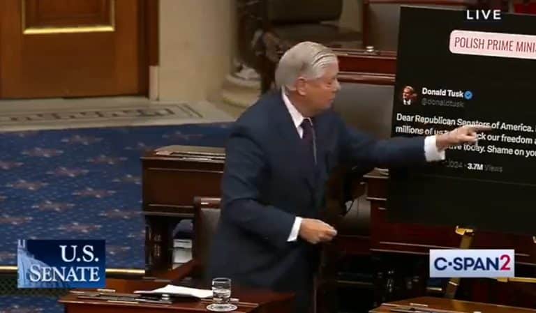Watch Lindsey Graham Argue With A Poster Of A Social Media Post On The Senate Floor