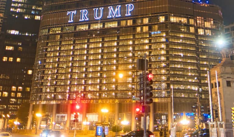 Democrats Brilliantly Troll Trump With Savage Messages Projected Across His Chicago Hotel Ahead of DNC