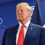 Donald Trump with a concerned expression