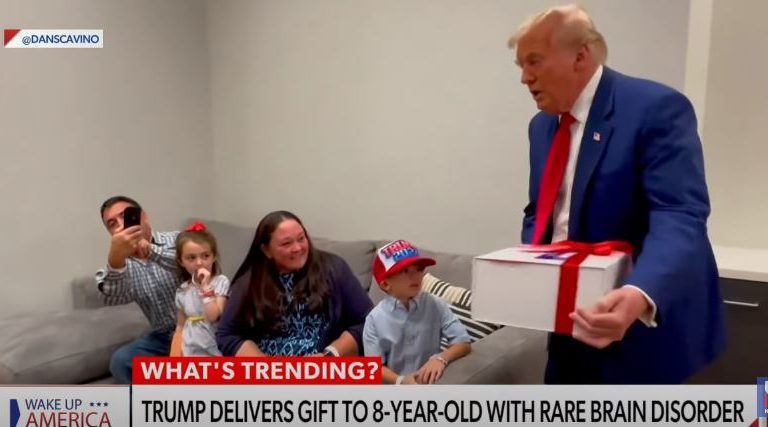 Trump Turns Photo-Op With Kid Into An Awkward Disaster By Whining He Should Be On Stage At Rally Instead