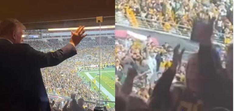 Trump’s Campaign Shares Video That Backfires As Fan Hits Ex-President With Brutal Salute At Steeler’s Football Game