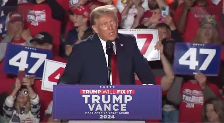 As Trump Was Rambling About Biden During Rally Speech, Supporter In The Crowd Yells ‘Who Cares’