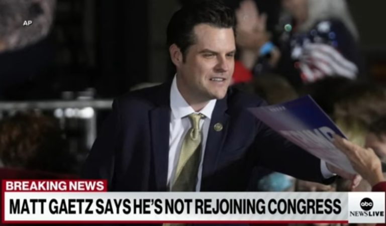 Matt Gaetz Humiliated After House Members Applaud Announcement That He Will Not Serve In Congress