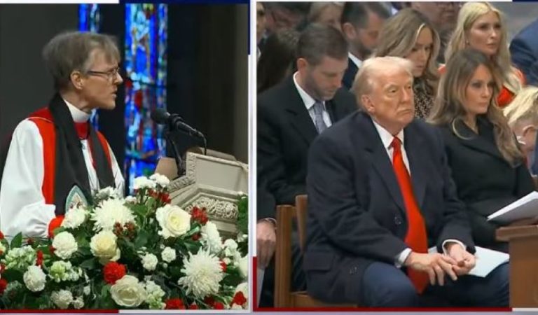 Trump Reacts To Church Service Where Bishop Called Him Out