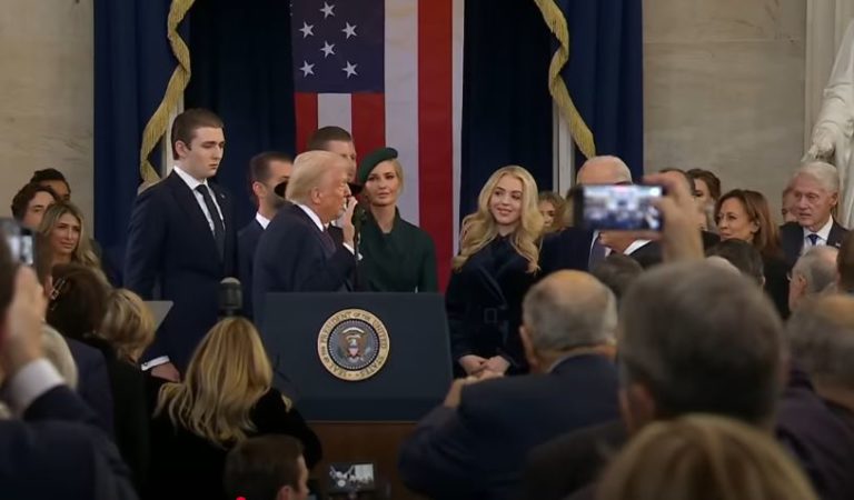 Trump Didn’t Appear To Put His Hand On The Bible During His Swearing-In And People Have Thoughts