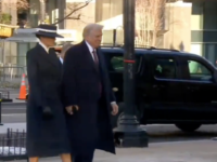 Donald and Melania Trmp at the inauguration (X screenshot)