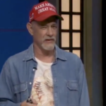 Tom Hanks on the Saturday Night Live 50th anniversary special (X screenshot)