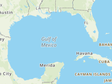 Mapquest continues to use "Gulf of Mexico" (screenshot)