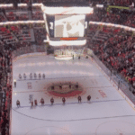 The U.S. national anthem was booed at a hockey game in Ottawa (X screenshot)