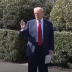 Donald Trump, Elon Musk and a Tesla at a White House event Tuesday (YouTube screenshot- AS TV)