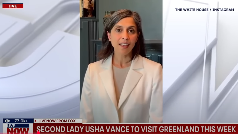 An Un-MAGA Item Found In Background Of Usha Vance’s Video Raises Eyebrows