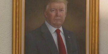 The official Trump portrait in Colorado (Truth Social screenshot)