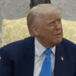 Trump was confronted about the Qatar jet (X screenshot)