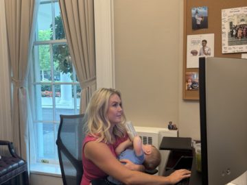 Karoline Leavitt working at the White House (X screenshot)