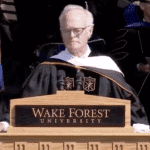 Scott Pelley speaks at Wake Forest (X screenshot)