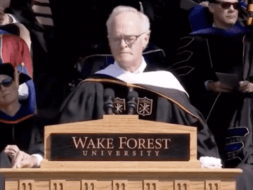 Scott Pelley speaks at Wake Forest (X screenshot)