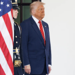 Trump looking bronze (photo from X screenshot)