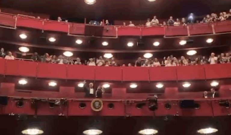Boos Heard As Trump And Melania Arrived For Les Misérables At Kennedy Center