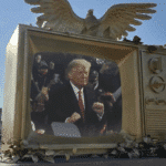 The latest anti-Trump sculpture on the National Mall (X screenshot)