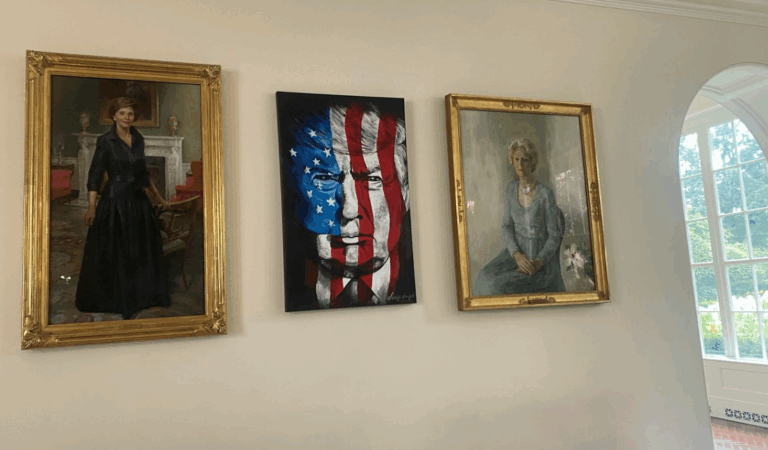 Trump Appears To Have Meddled With White House Portraits Again—This Time Targeting Hillary Clinton’s
