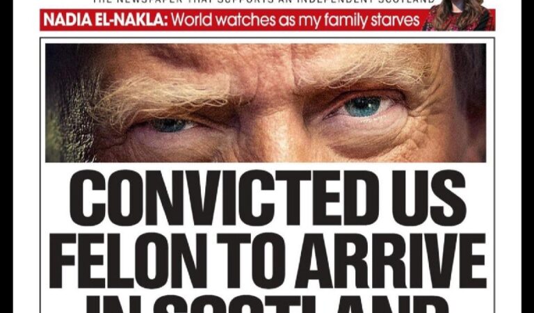 Scottish Newspaper’s Front Page Delivers Scathing Message Ahead Of Trump’s Arrival
