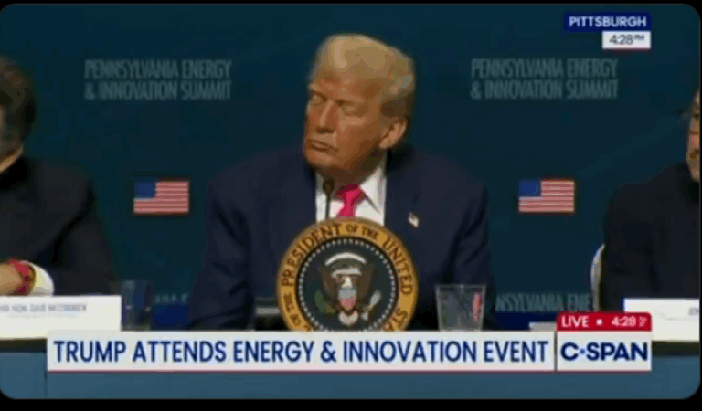 People Think Trump Is Falling Asleep During His Latest Event